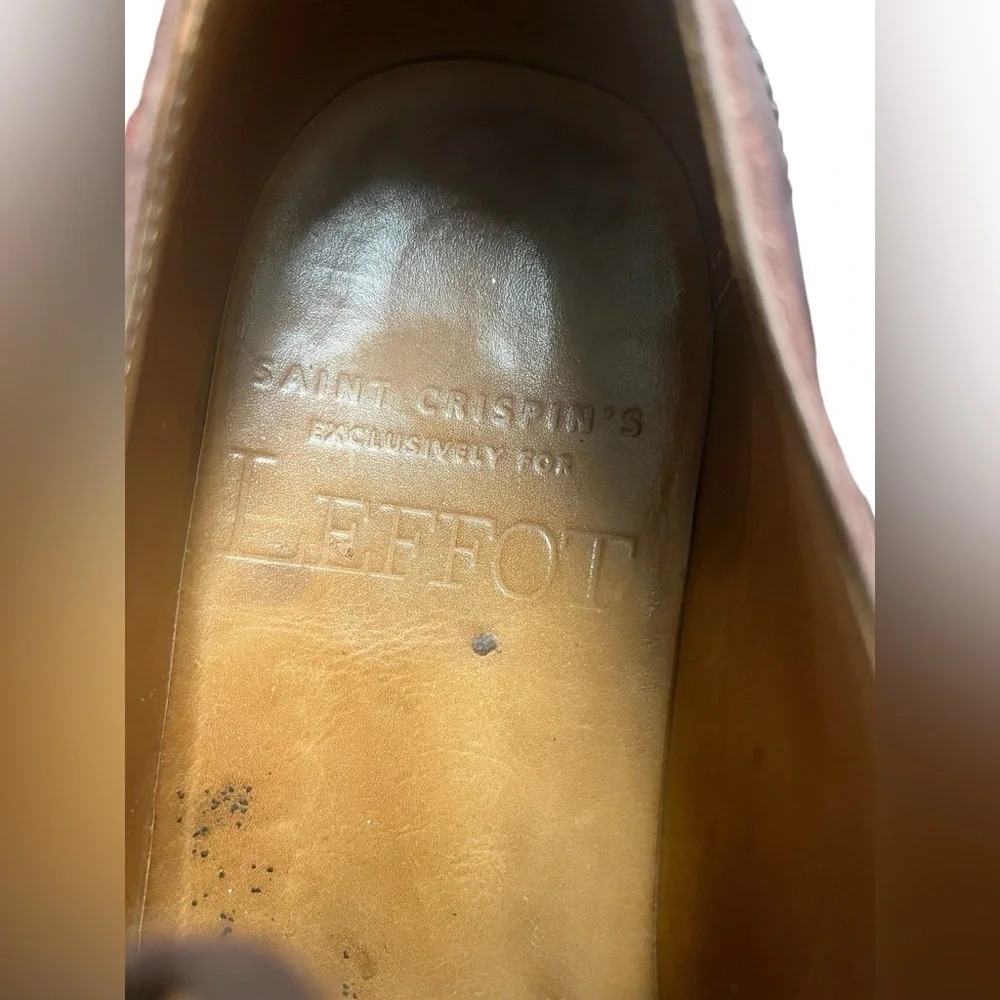$1700 SAINT CRISPIN'S 564 GE8 Brown Wingtip Oxford Shoe Trees UK 7F